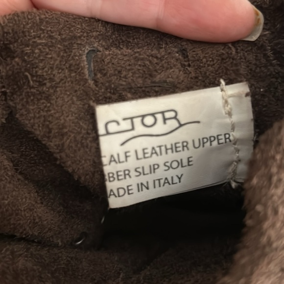 Vintage Hector Riccione Calf Leather Pull On Moccasin Fringe Studded Boots - Picture 6 of 12